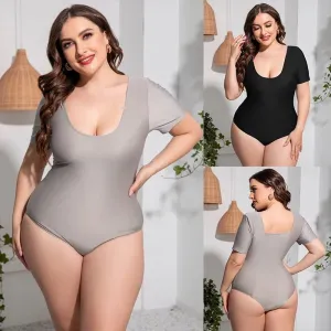 Women's Plus Size One-Piece Swimsuit - Stylish and Flattering Design